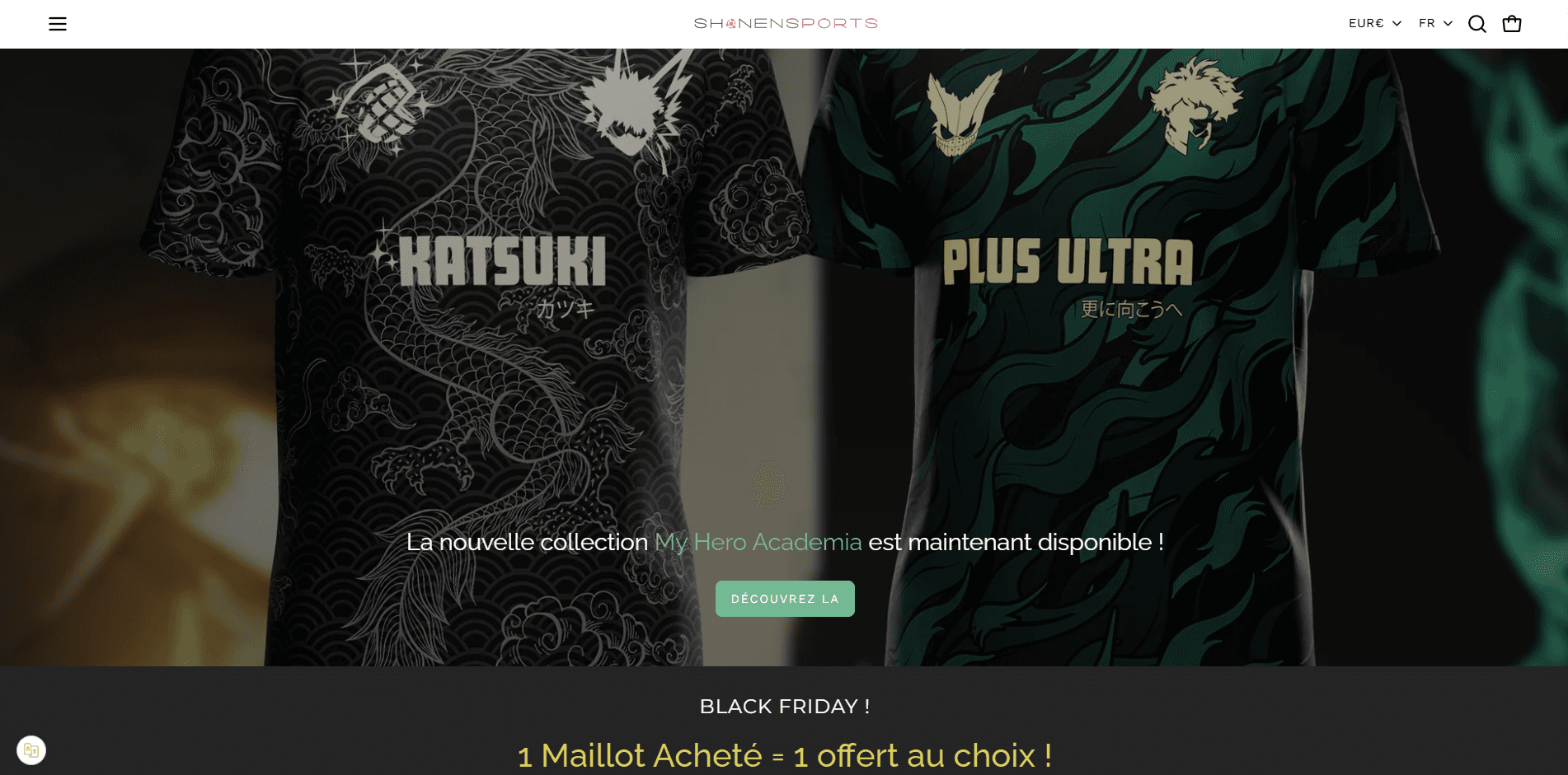 Capture du projet Shonen Sports